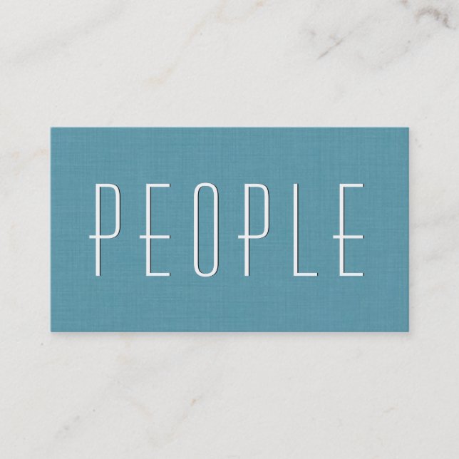 Aqua HUMAN RESOURCES CONSULTANT Simple Style V54 Business Card (Front)