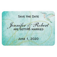 Aqua Hummingbird Watercolor Save the Date