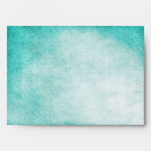 Aqua Hummingbird Watercolor Wedding Envelope