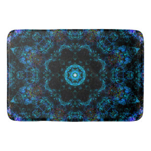 Aqua Kaleidoscope Effect, Bath Mat