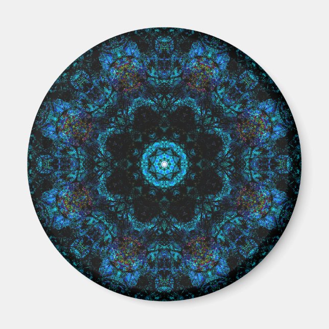 Aqua Kaleidoscope Effect,  Magnet (Front)
