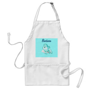 Aqua Kitchen Poodle Retro Apron Personalised
