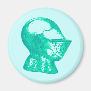 Aqua Knight Armour Mediaeval Helmet Knights Magnet