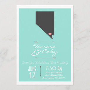 Aqua Las Vegas, Nevada Wedding Invitation