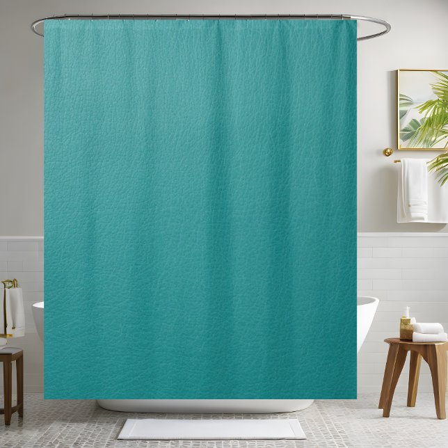 Aqua Leather Shower Curtain  (Creator Uploaded)
