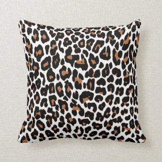 Aqua Leopard White Cushion
