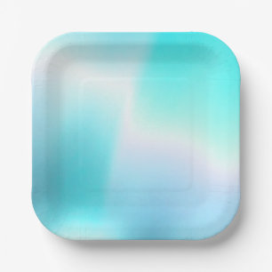 Aqua Lights Paper Plate
