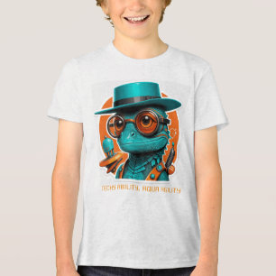 Aqua Lizard Lunge Unisex T-Shirts