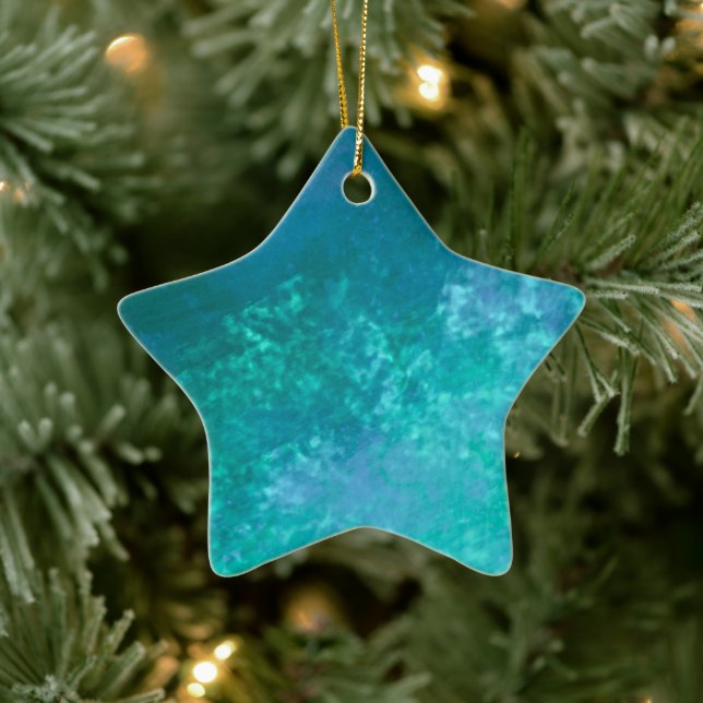 Aqua Marine Blue green  Ceramic Decoration (Tree)