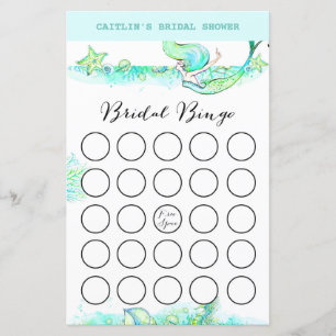 Aqua Mermaid Bridal Shower Game