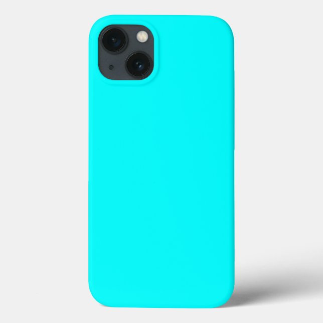 Aqua Minimalist Solid Colour Case-Mate iPhone Case (Back)
