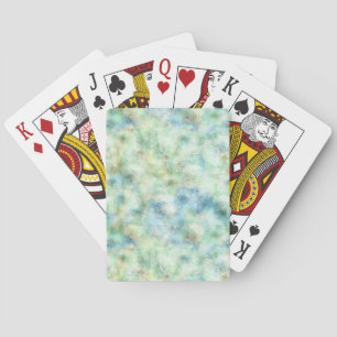 Aqua Mint Gold Marble Abstract Playing Cards