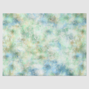 Aqua Mint Gold Marble Abstract Tissue Paper
