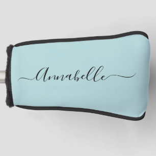 Aqua Mint Green Personalised Name Golf Head Cover