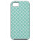 Aqua Mint Quatrefoil Pattern