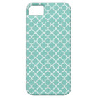 Aqua Mint Quatrefoil Pattern