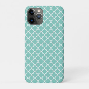 Aqua Mint Quatrefoil Pattern Case-Mate iPhone Case