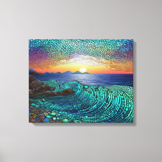 Aqua Mirage Seascape Canvas Print (Front)