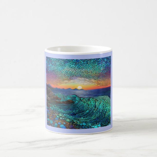 Aqua Mirage Seascape Coffee Mug (Center)