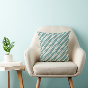 Aqua Modern Arrow Pattern Design Pillow