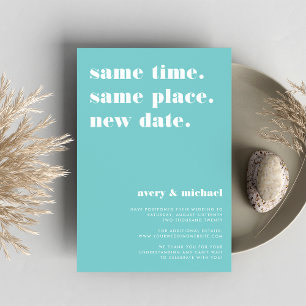 Aqua   Modern Wedding Postponement Announcement