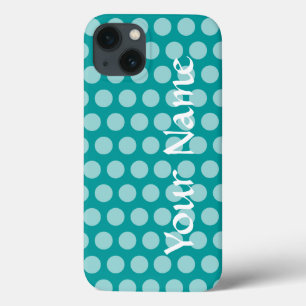 Aqua Moroccan Moods Dots iPhone 13 Case