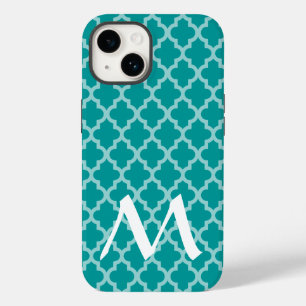 Aqua Moroccan Moods Quatrefoil Case-Mate iPhone 14 Case