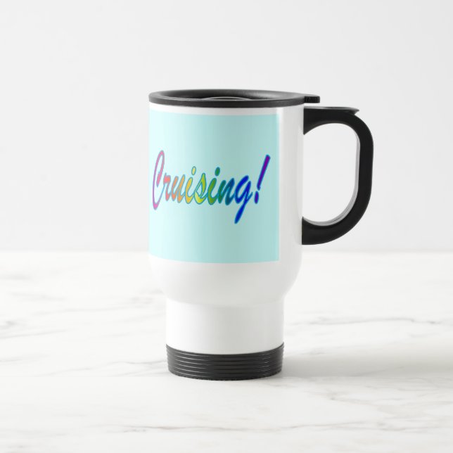 Aqua Multi-colour Cruising Travel Mug (Right)