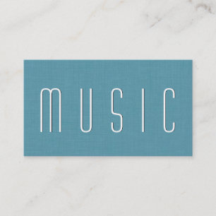 Aqua MUSIC TEACHER Simple Style V53 Business Card