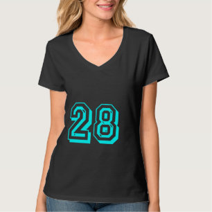 Aqua Number 28 T-shirt