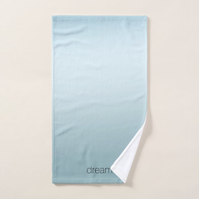 Aqua Ombre Bath Towel Set (Hand Towel)