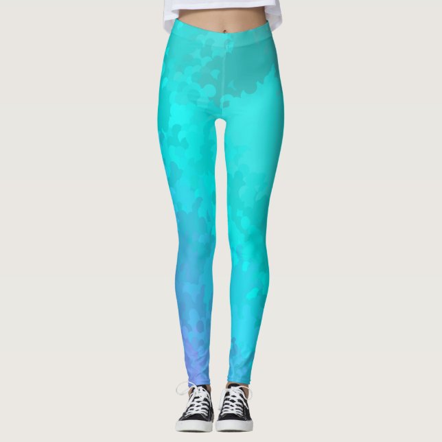 Aqua Ombre Leggings (Front)
