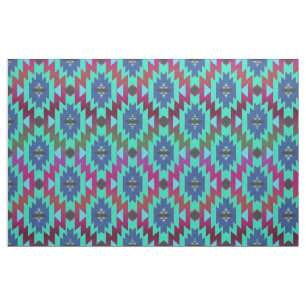 Aqua Ombre Southwestern Style Beautiful Fabric