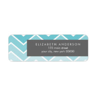 Aqua Ombre Zig Zag Chevron Pattern
