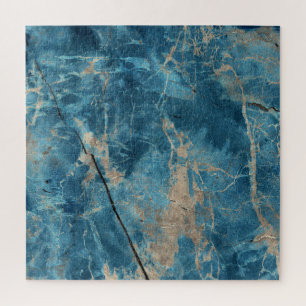 Aqua Onyx Marble: High-Resolution Design. Jigsaw Puzzle
