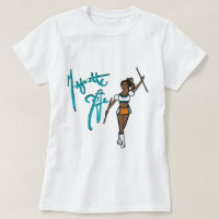 Aqua Orange Twirl Girl T-Shirt
