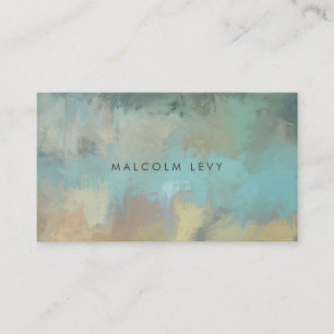 Aqua Painting Textured Distress Business Cards