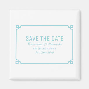 Aqua Paradise Deco Chic Save the Date Magnet