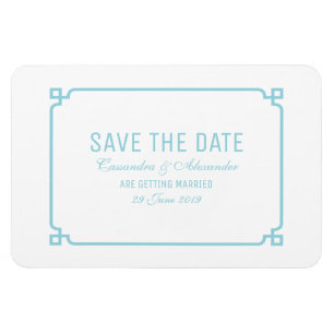 Aqua Paradise Deco Chic Save the Date Magnet