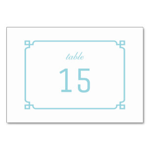 Aqua Paradise Deco Chic Table Card