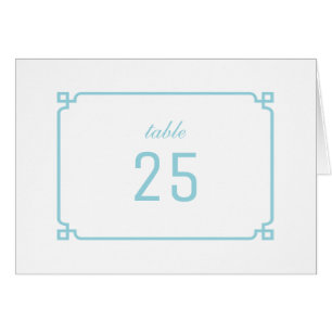 Aqua Paradise Deco Chic Table Number