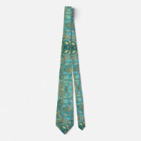 Aqua Pearlescent & Gold Mermaid Scale Pattern 