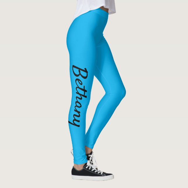 Aqua Personalised Custom XS (0-2) to XL (16) Leggings (Right)