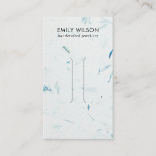 AQUA PETAL HANDMADE PAPER HAIR CLIP DISPLAY CARD