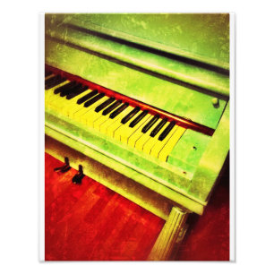 Aqua Piano Photo Print