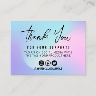 Aqua Pink Calligraphy Pastel Media Insert