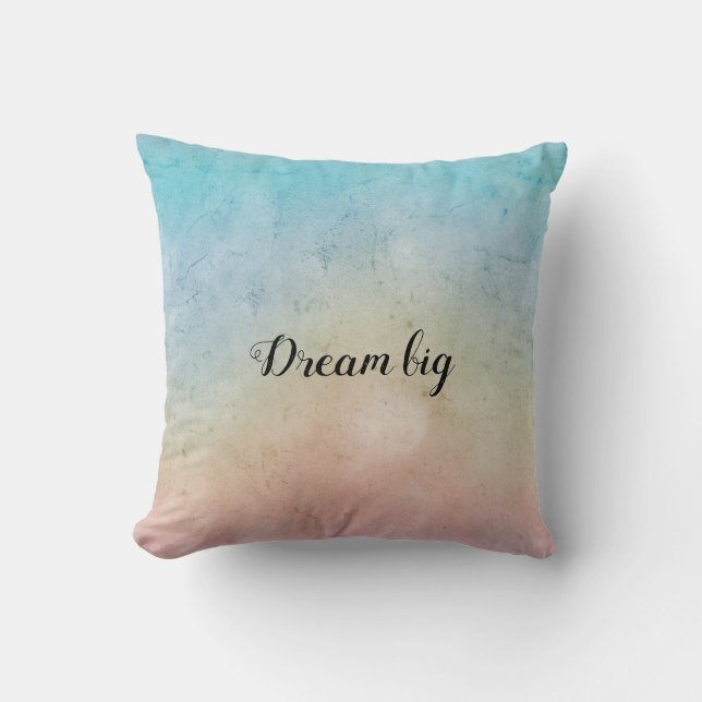 Aqua Pink Tie dye Cushion (Front)