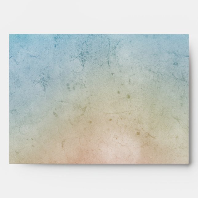 Aqua Pink Tie Dye Ombre Envelope (Front)