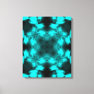 Aqua Plasma Symmetry Fractal Art Canvas Print