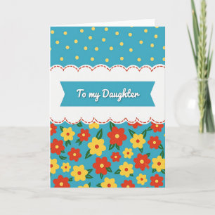 Aqua Polka Dot Mothers Day Card